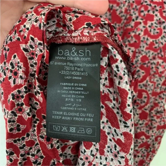 ba&sh Crystal Mini Dress in Cranberry Floral - Picture 11 of 16